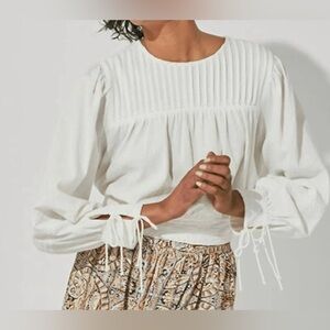 Cleobella White Long Sleeve Blouse